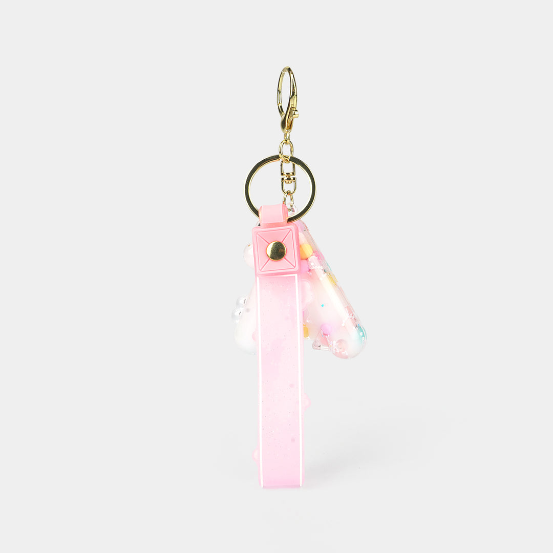 Letter Keychain with Silicone Strap