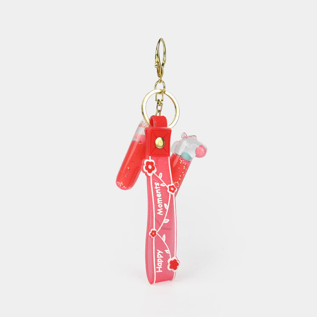 Letter Keychain with Silicone Strap