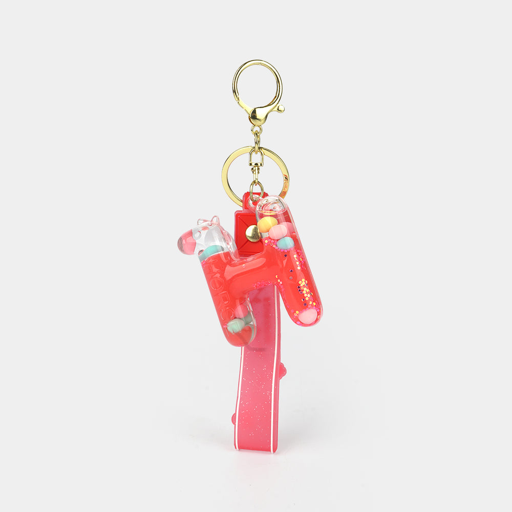 Letter Keychain with Silicone Strap