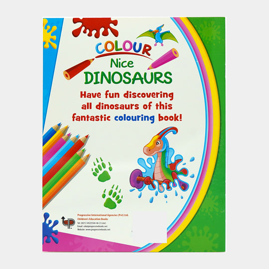 Kids Colouring Book Nice Dinosaur