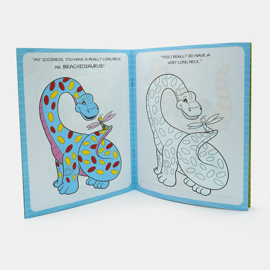 Kids Colouring Book Nice Dinosaur