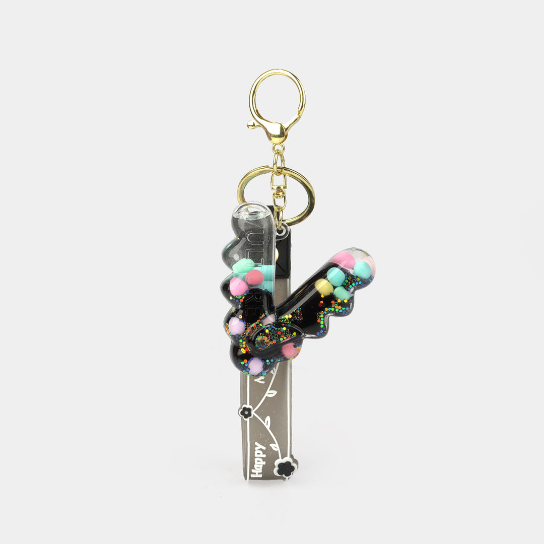 Letter Keychain with Silicone Strap