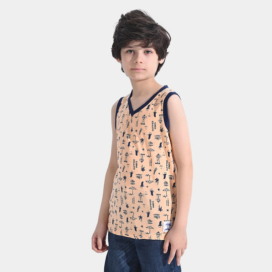 Boys Cotton Jersey Sand Beach Sando