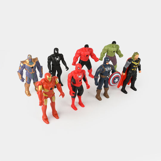 Action Figures Set with Light Projection | 8Pcs
