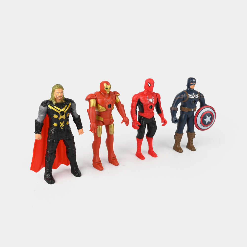 Action Figures Set with Light Projection | 8Pcs