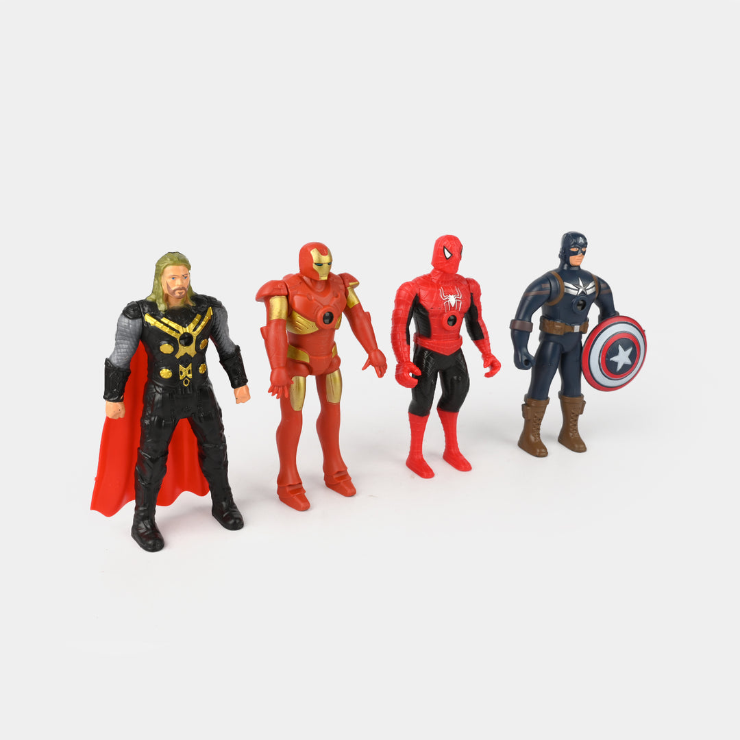 Action Figures Set with Light Projection | 8Pcs