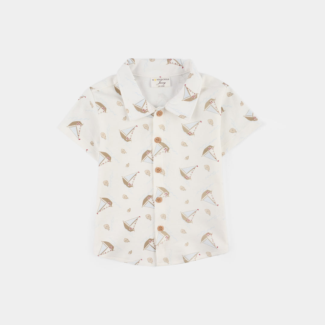 Infant Boys Jersey/Terry 3Pc Suit 287-052-WHITE