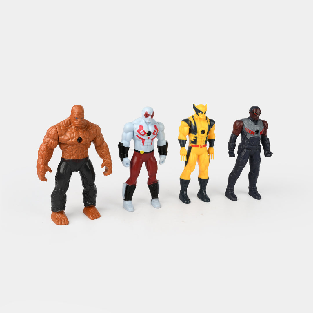 Action Figures Set with Light Projection | 8Pcs