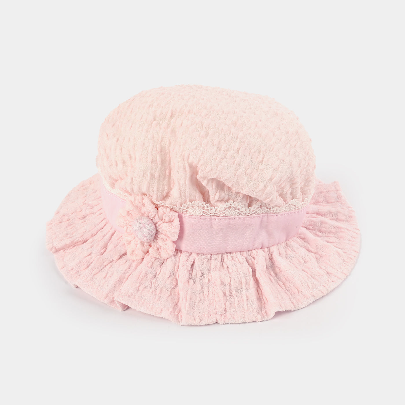 BABY ROUND CAP/HAT 9 MONTH +  | PINK