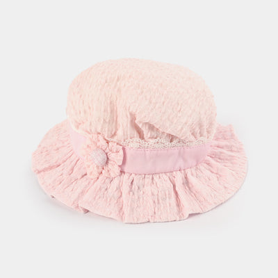 BABY ROUND CAP/HAT 9 MONTH +  | PINK