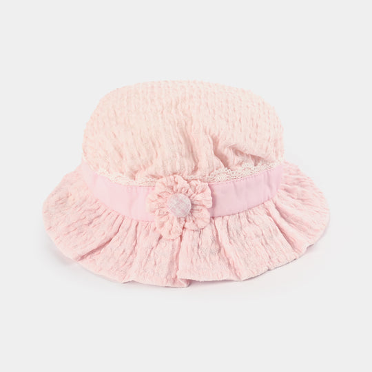 BABY ROUND CAP/HAT 9 MONTH +  | PINK