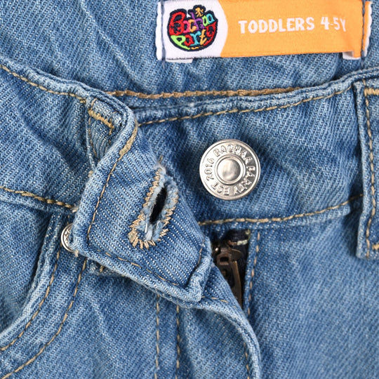 Girls Denim rigid Pant Big Bow-LT.Blue