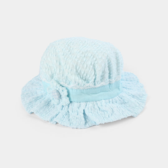 BABY ROUND CAP/HAT 9 MONTH +  | BLUE