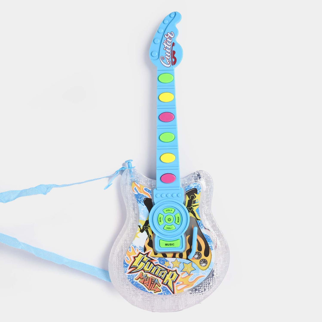 Electric Guitar Toy With Light, Music & Microphone For Kids