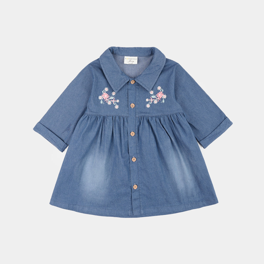 Infant Girls Jersey/Terry 2Pc Suit - Navy