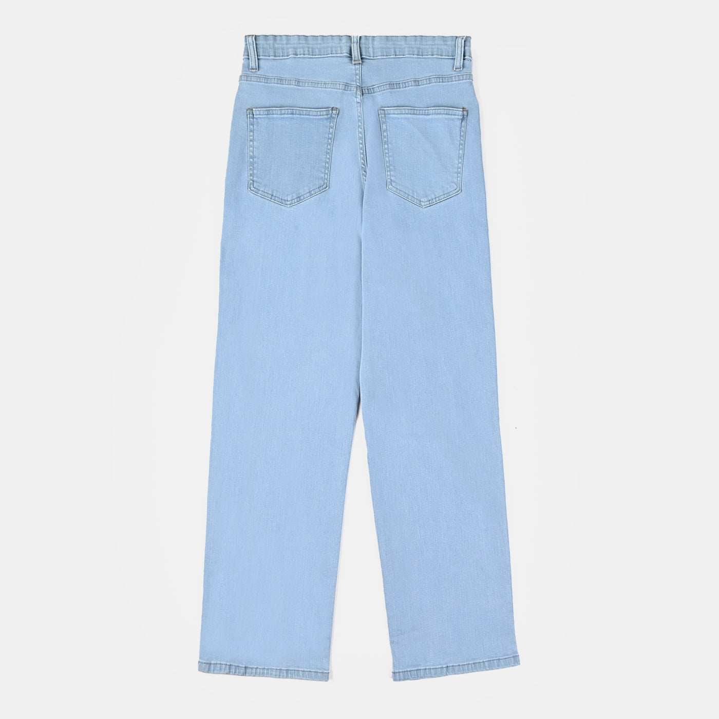 Teen Girls Denim Stretch Pant - Straight Fit-LIGHT BLUE