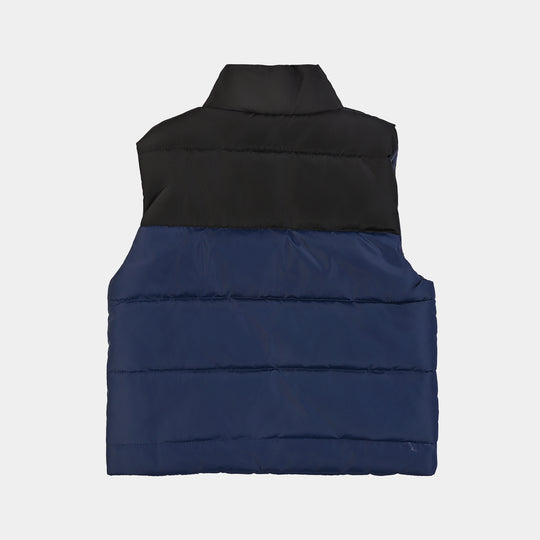 Boys Polyester Quilted Jacket Outdoor Expedition-Blk.Navy