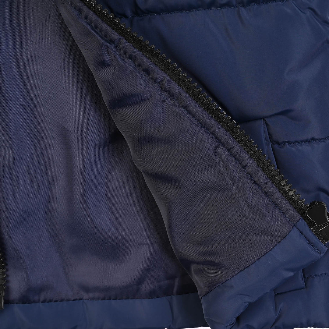 Boys Polyester Quilted Jacket Outdoor Expedition-Blk.Navy