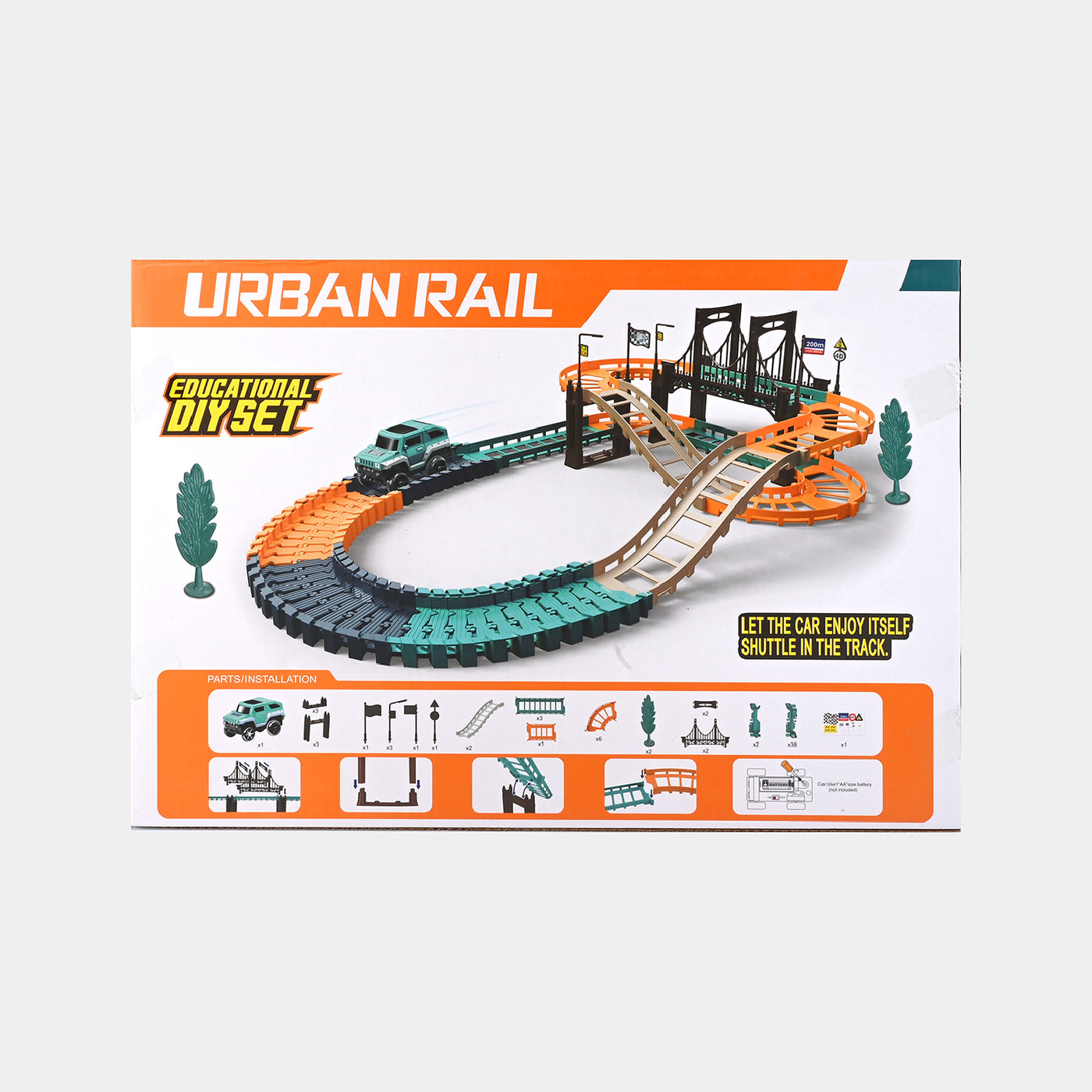 Urban Rail Track Set With Car