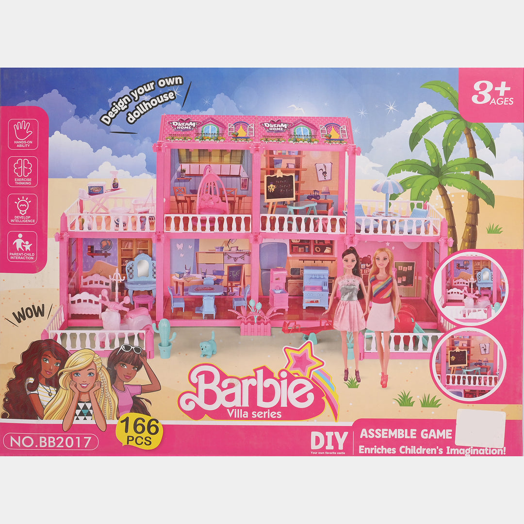 Barbie DIY Assemble Game Playset – 166 Pieces