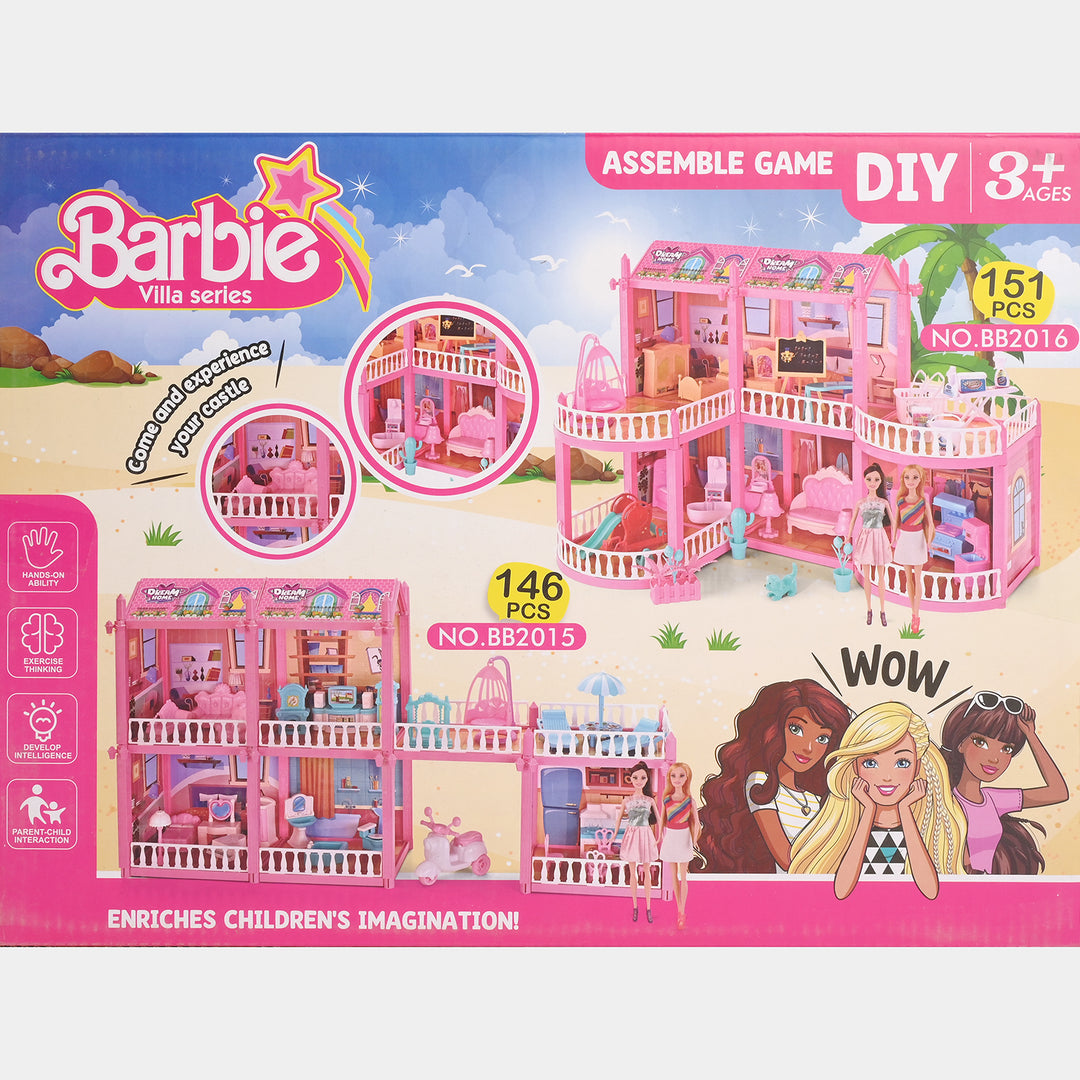 Barbie DIY Assemble Game Playset – 166 Pieces
