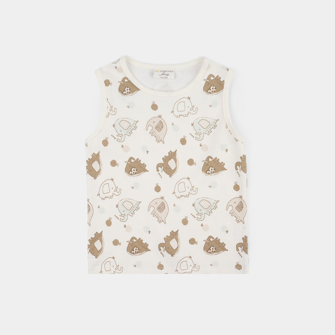 Infant Boys Jersey/Terry 3Pc Suit 287-010-BEIGE