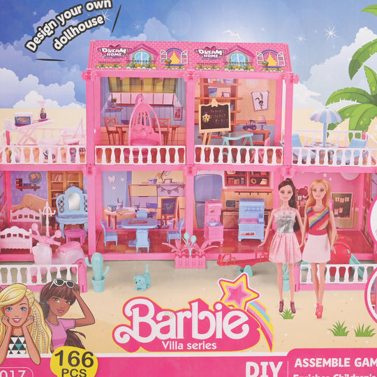 Barbie DIY Assemble Game Playset – 166 Pieces