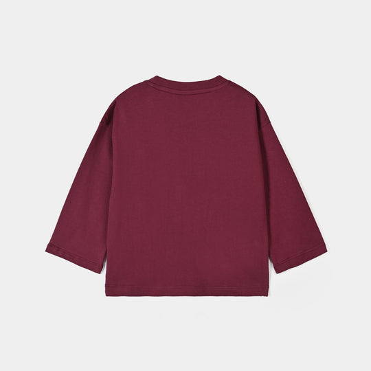 Girls Cotton Jersey T-Shirt F/S Flowers-Rhodendron
