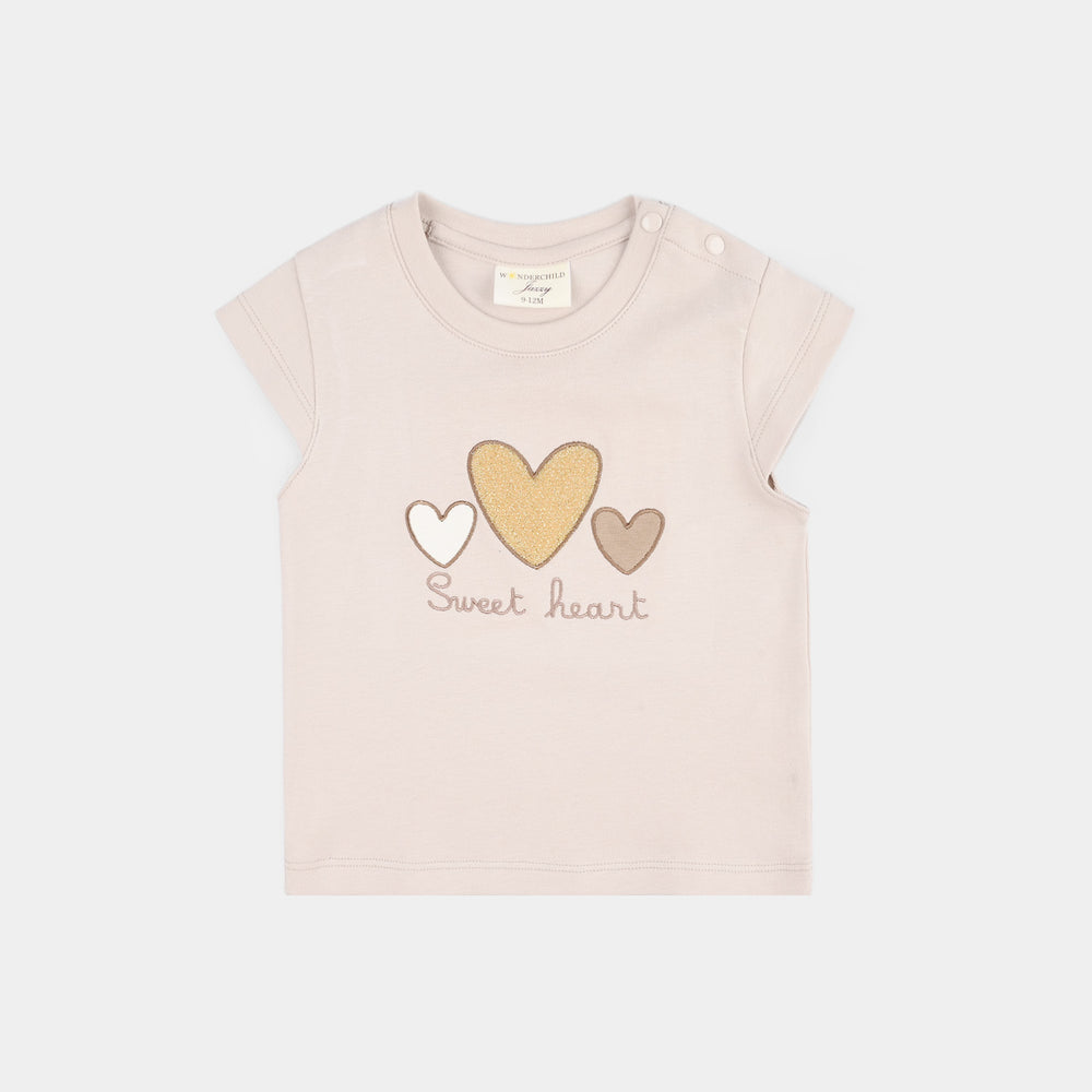 Infant Girls Jersey/Terry 2Pc Suit - Grey