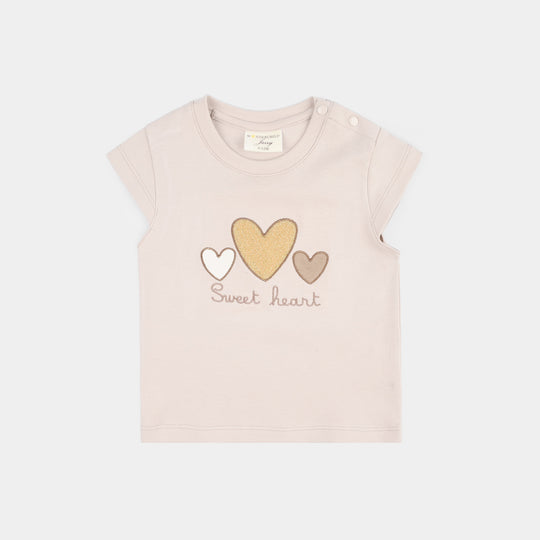 Infant Girls Jersey/Terry 2Pc Suit - Grey