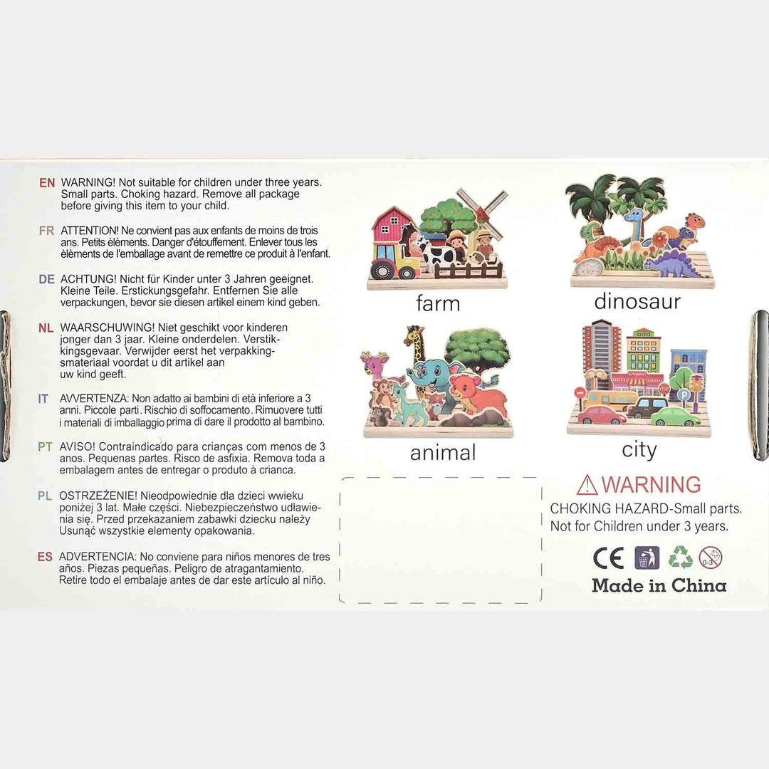 Scene Jigsaw Puzzle Set | 4 Fancy Styles For Creative Play