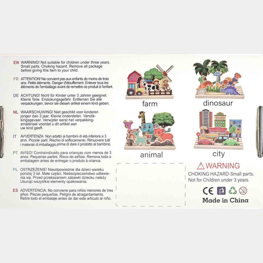 Scene Jigsaw Puzzle Set | 4 Fancy Styles For Creative Play