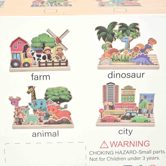 Scene Jigsaw Puzzle Set | 4 Fancy Styles For Creative Play