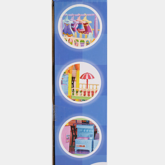Kids Villa Dollhouse Play Set (156 Pieces)