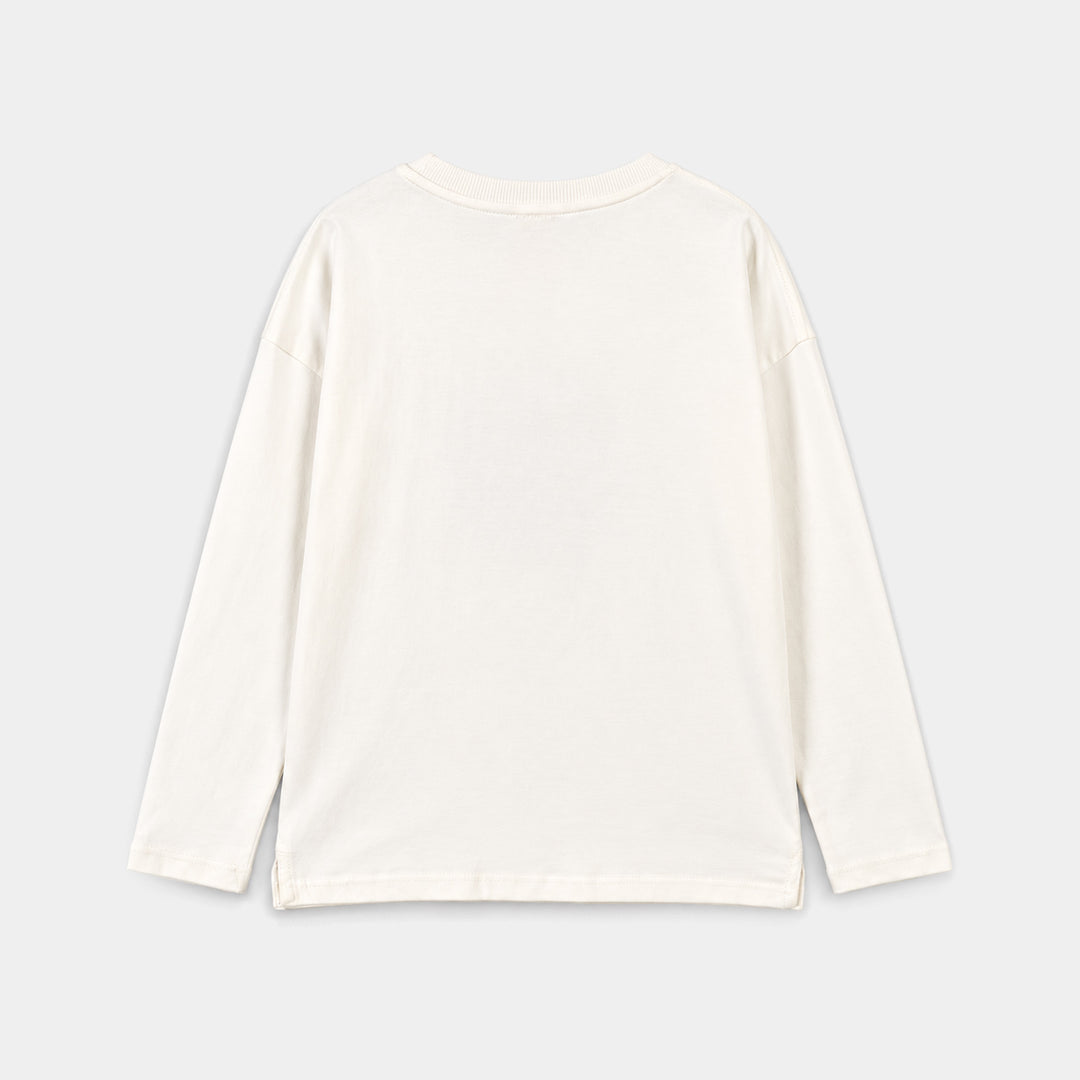 Boys Cotton Jersey T-Shirt Helmet-WHITE