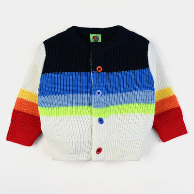 Infant Boys Acrylic Full Sleeves Sweater -Multi