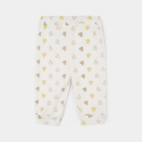 Infant Girls Jersey/Terry 2Pc Suit - Grey