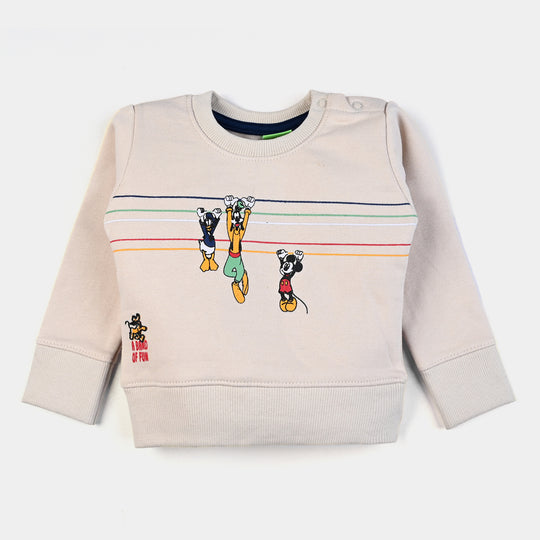 Infant Boys Fleece Sweatshirt Fun Bandl-Sand