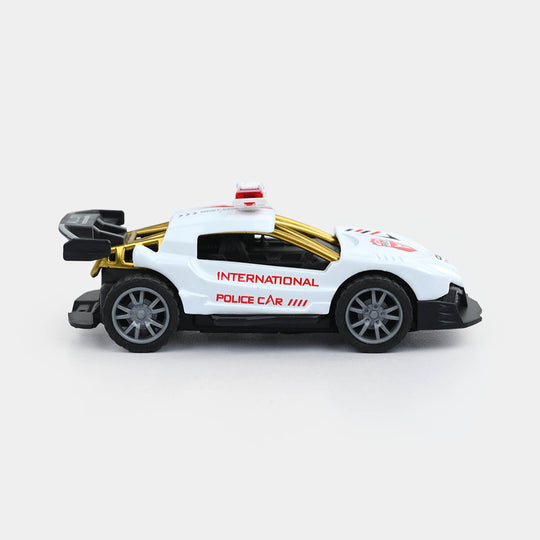 Alloy Pull-Back Racing Police Car