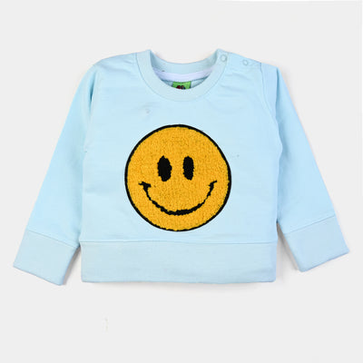 Infant Boys Fleece Sweatshirt Smile-Blue