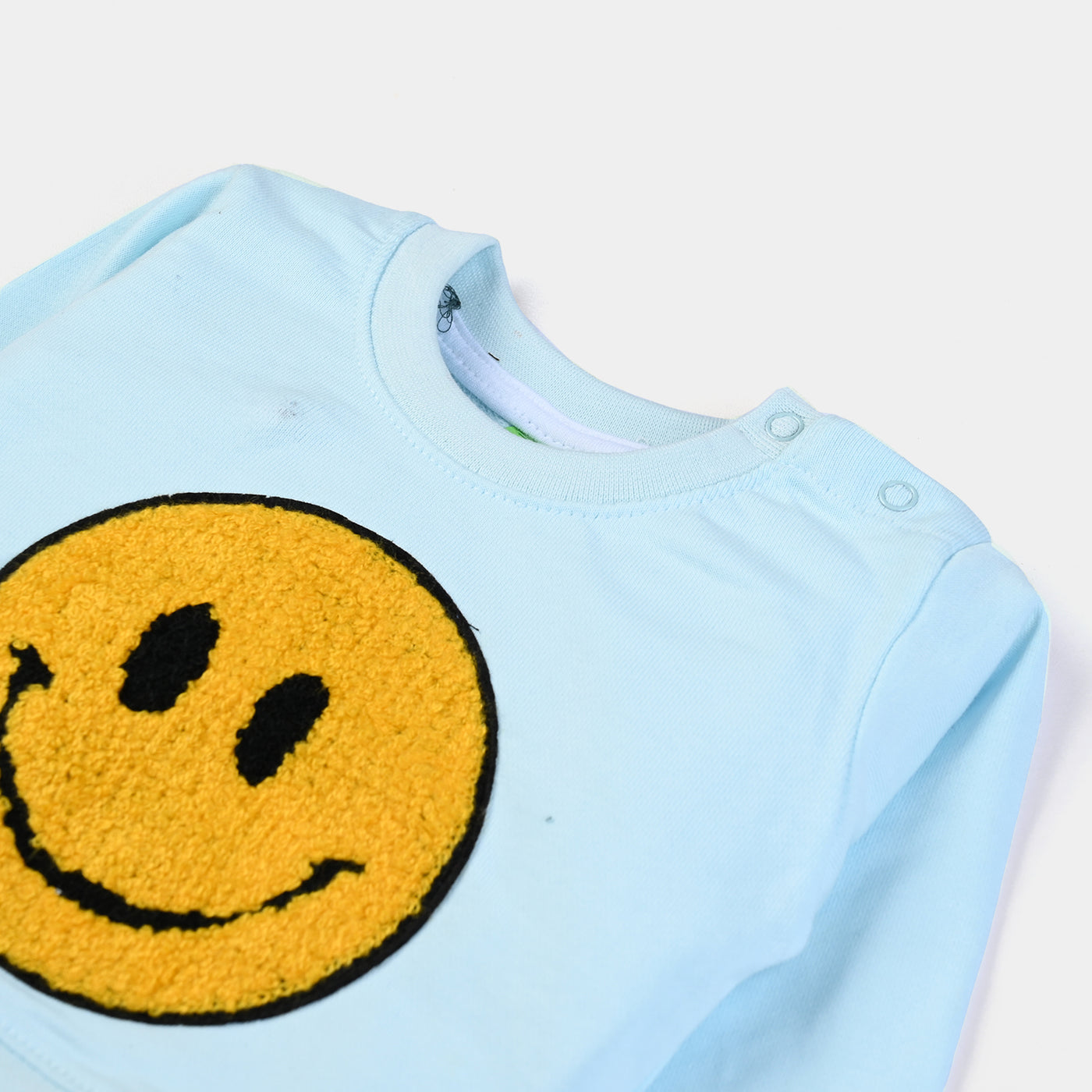 Infant Boys Fleece Sweatshirt Smile-Blue