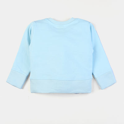 Infant Boys Fleece Sweatshirt Smile-Blue