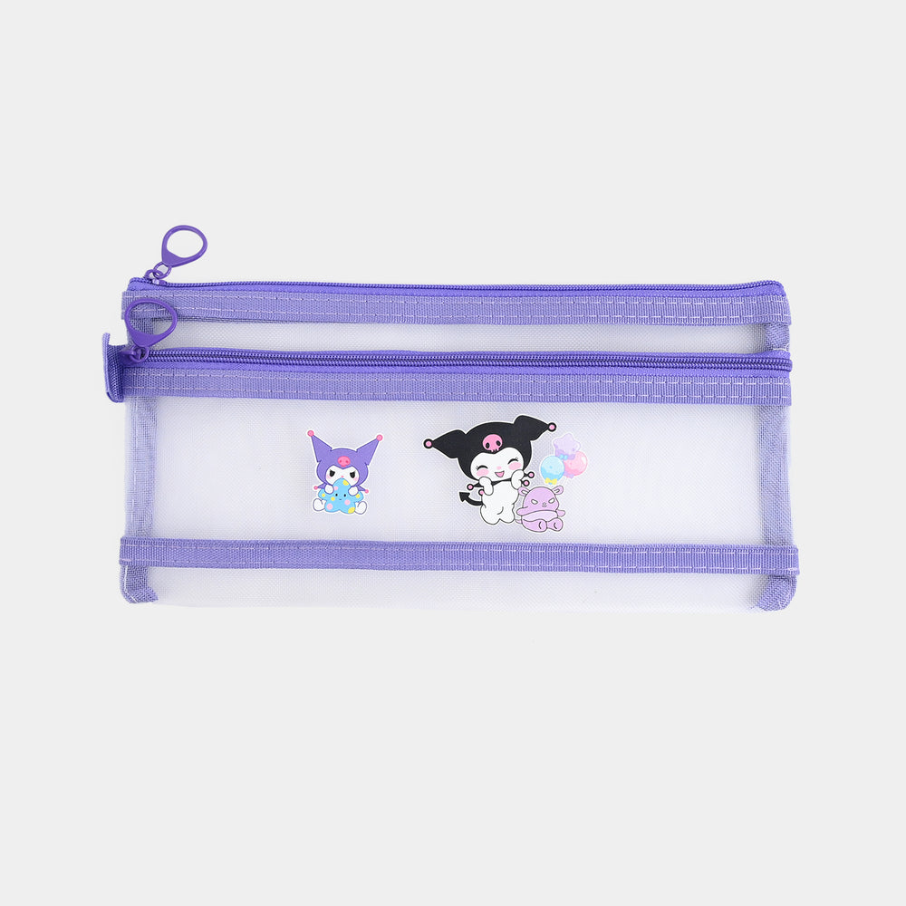 Dual-Zipper Transparent Mesh Pencil Case/Pouch