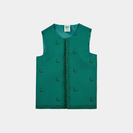Infant Boys Cotton Poplin 3Piece Suit (Chand Sitara)-GREEN