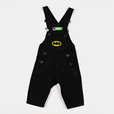 Infant Boys Cotton Dungaree Applique-BLACK