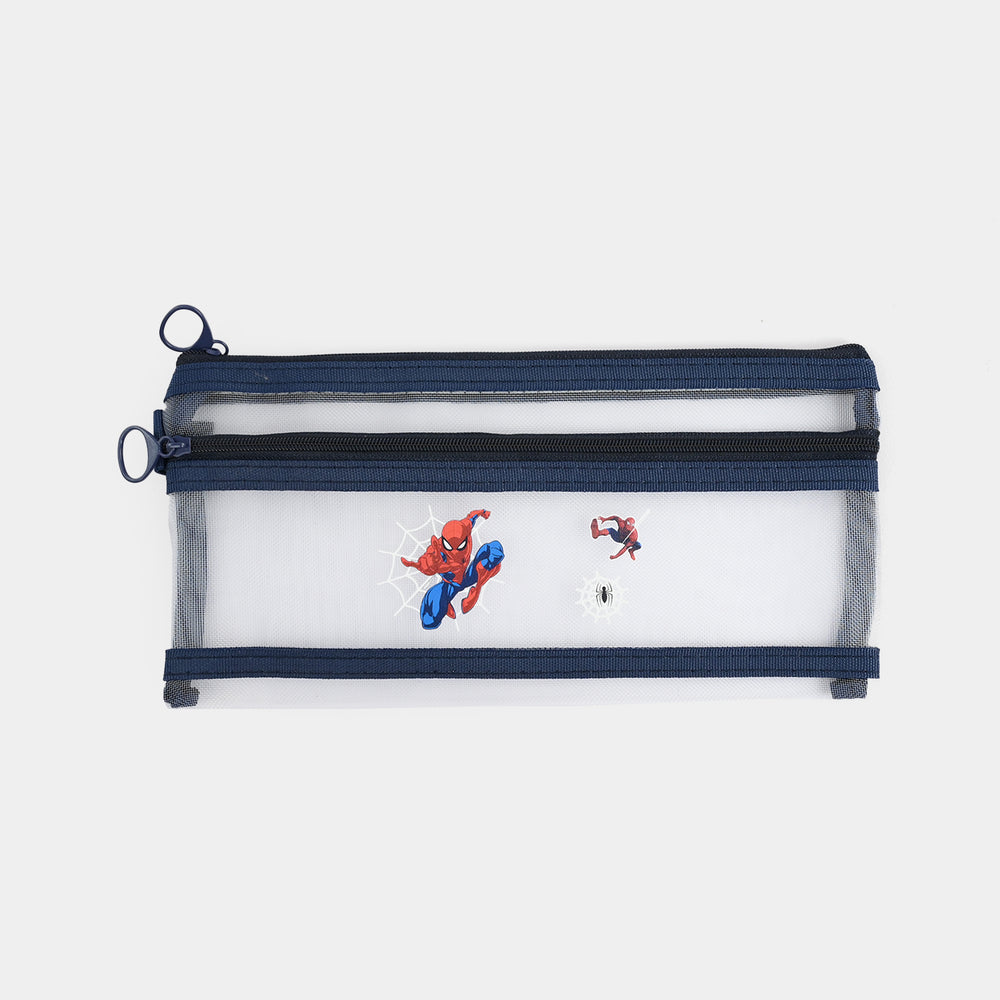Dual-Zipper Transparent Mesh Pencil Case/Pouch