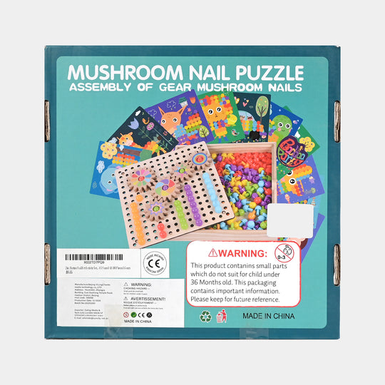 Gear Toy Mushroom Nail Puzzle