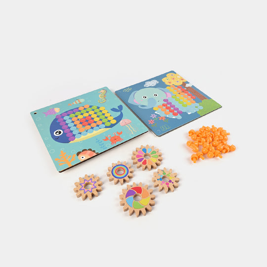 Gear Toy Mushroom Nail Puzzle