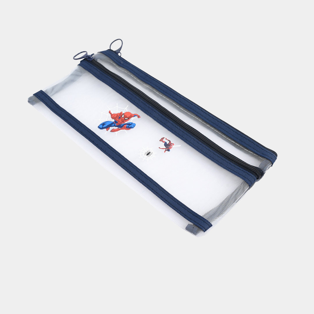 Dual-Zipper Transparent Mesh Pencil Case/Pouch