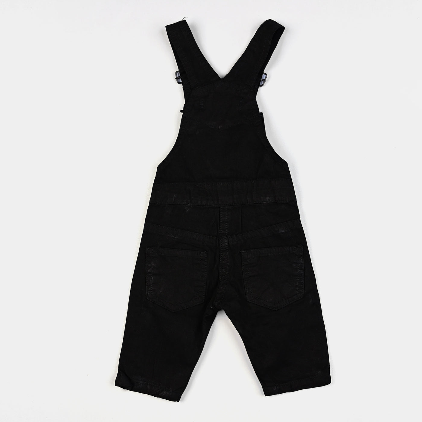 Infant Boys Cotton Dungaree Applique-BLACK